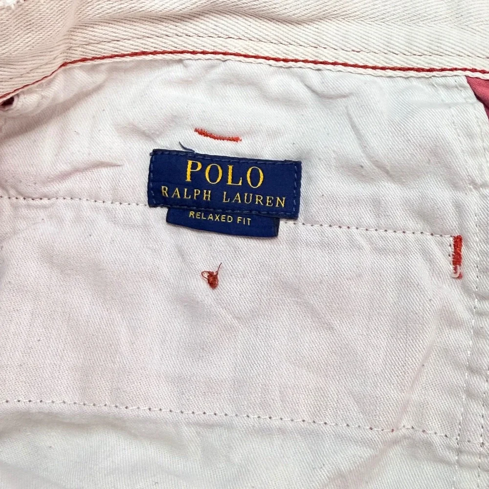 Polo Ralph Lauren Shorts Mens 42 Salmon Pink Pima Cotton Relaxed Fit Summer Prep